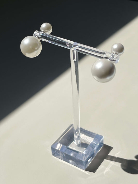 Double Pearl Earrings