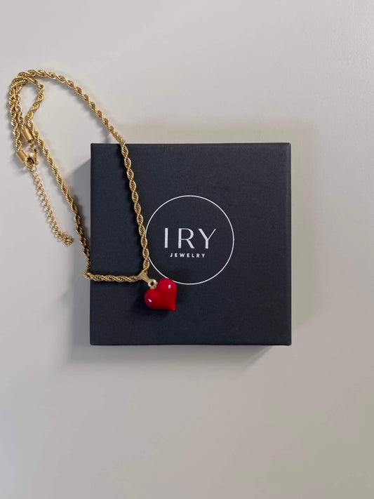 ARIANA RED HEART NECKLACE