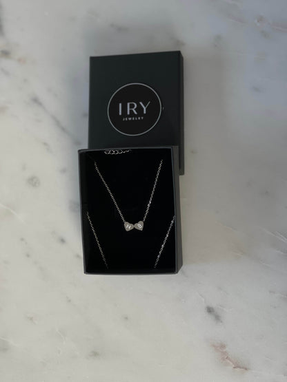 Engraved hearts necklace