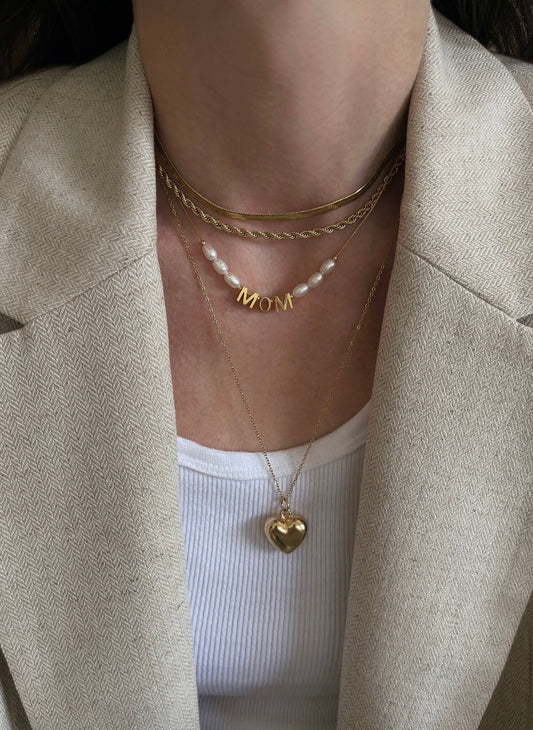 PUFFED HEART NECKLACE