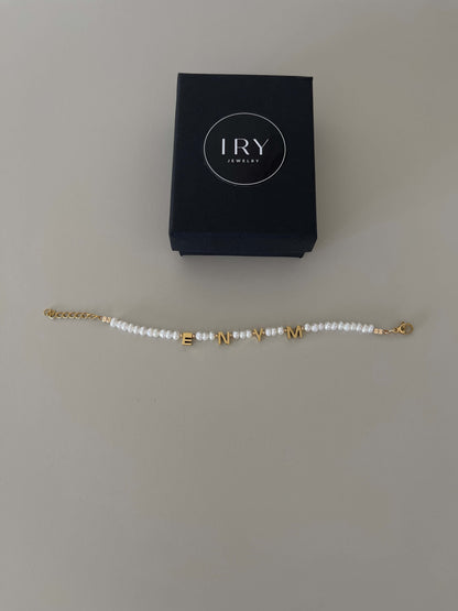 Initials Pearl Bracelet
