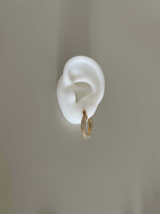 Sol CZ hoop earrings