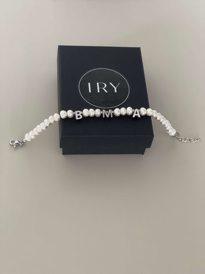 Initials Pearl Bracelet