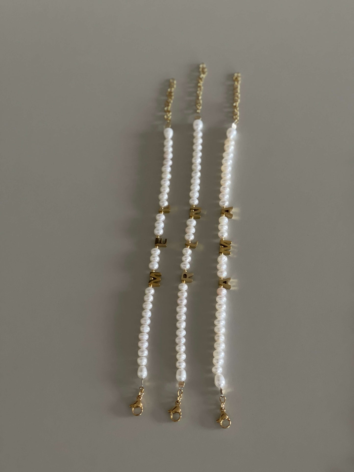 Initials Pearl Bracelet