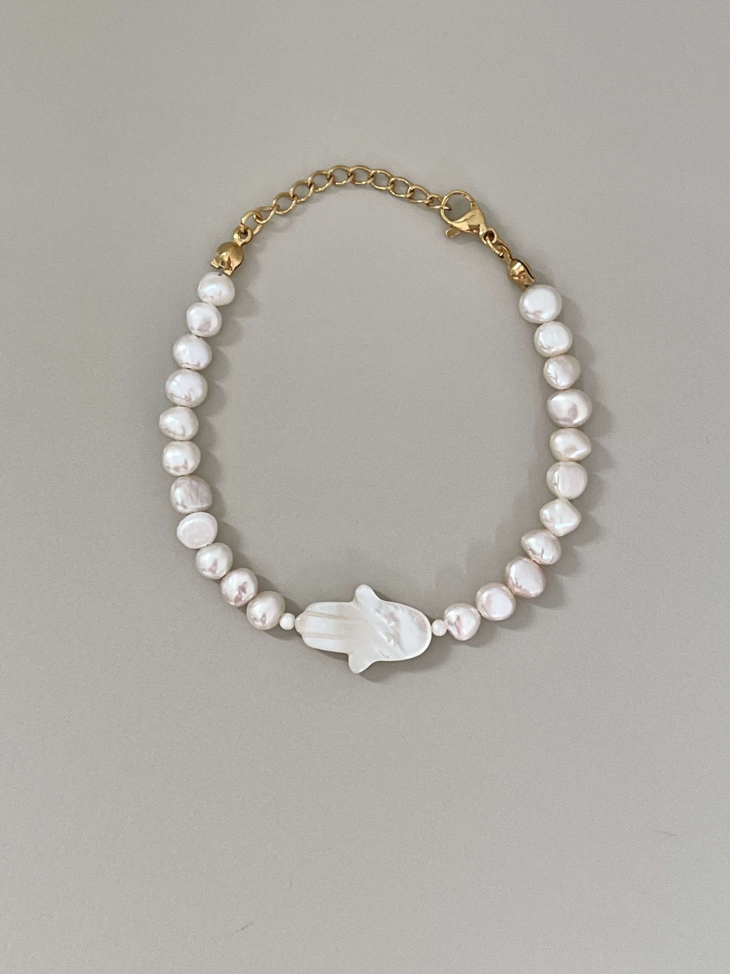 Hamsa Pearl Bracelet
