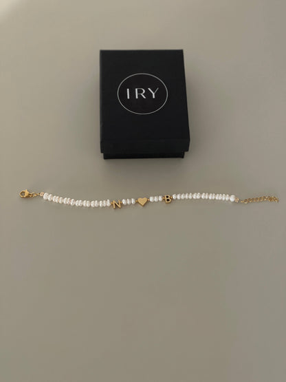 Initials Pearl Bracelet